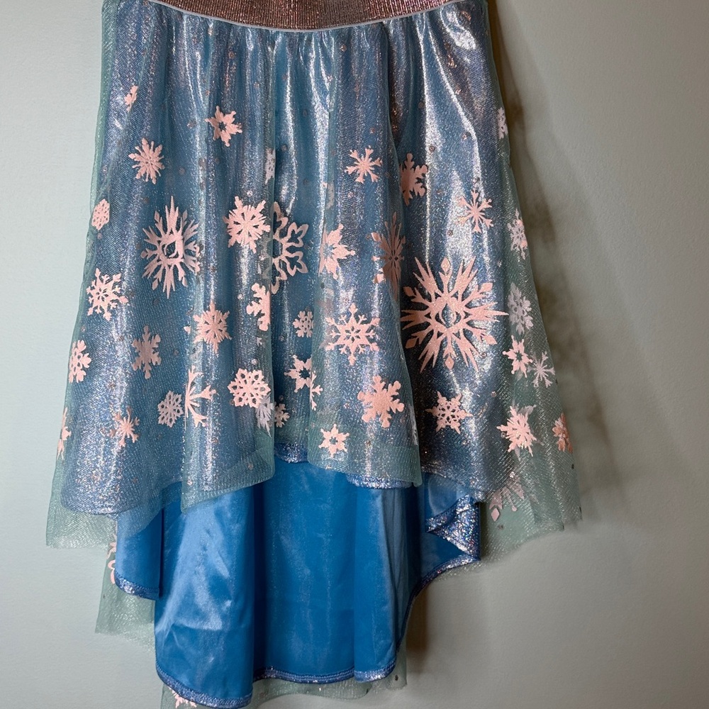 Disney Frozen Costume Blue and White Snowflake Skater Skirt size small - Picture 3 of 6